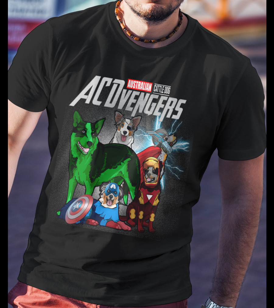Australian Cattle Dog ACvengers Hero Pups T-Shirt