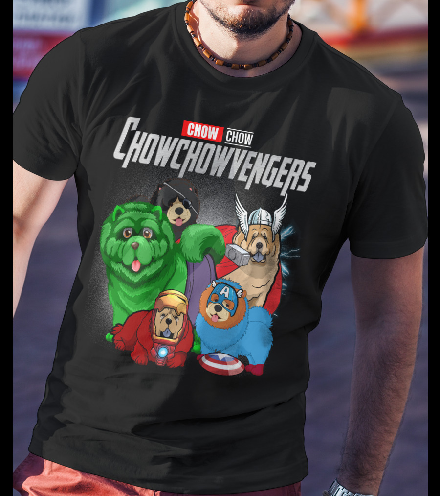 Chow Chow Chowchowvengers Superhero Dogs Avengers Mashup T-Shirt