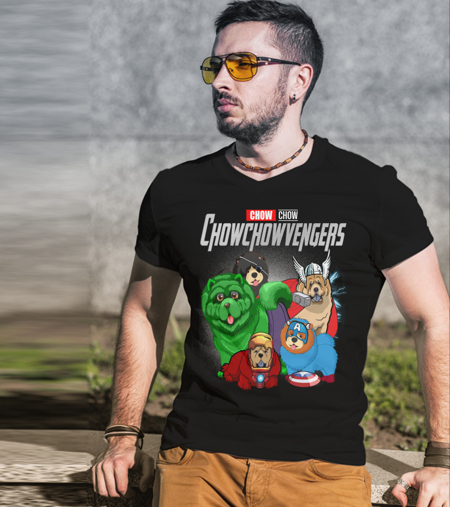 Chow Chow Chowchowvengers Superhero Dogs Avengers Mashup T-Shirt