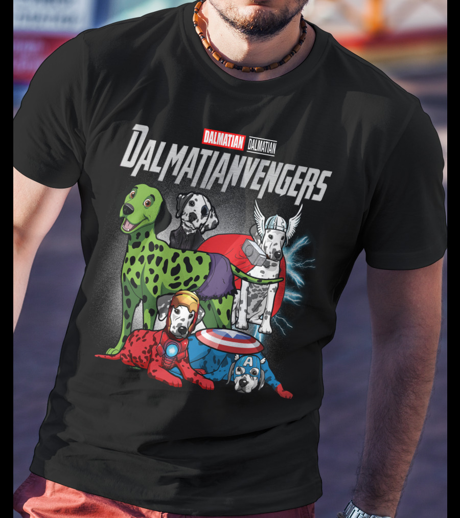 Dalmatian Dalmatianvengers Captain Thor Hulk Iron T-Shirt
