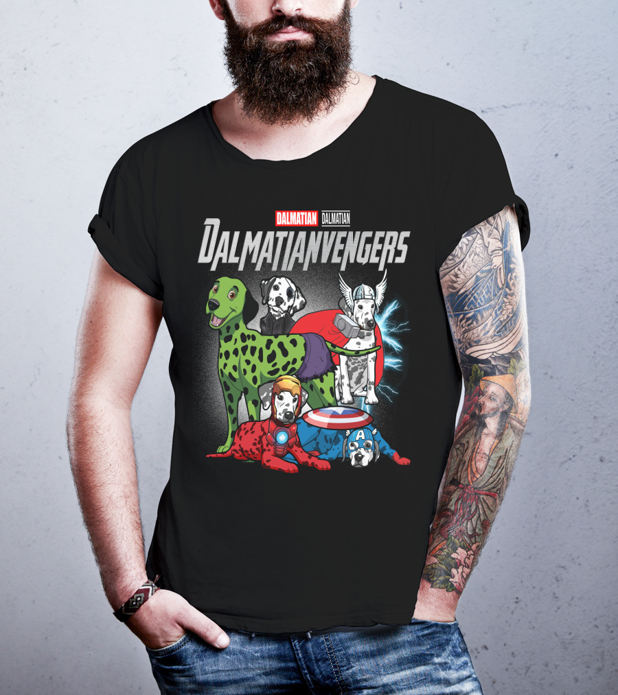 Dalmatian Dalmatianvengers Captain Thor Hulk Iron T-Shirt