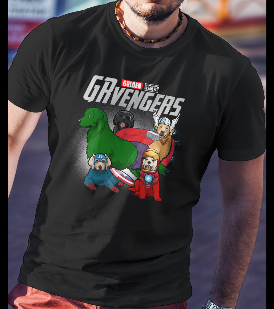 Golden Retriever GRvengers Superhero Dogs T-Shirt