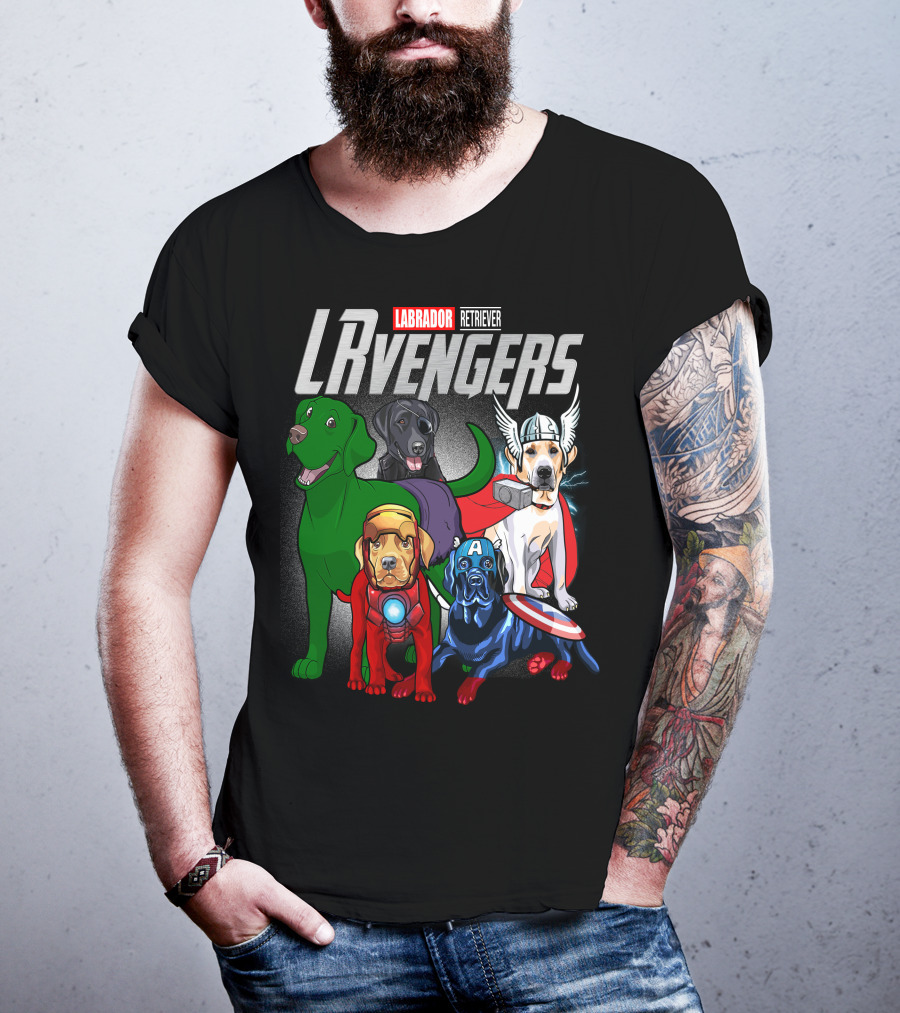 Labrador Retriever LRvengers Superhero Dogs Assemble T-Shirt