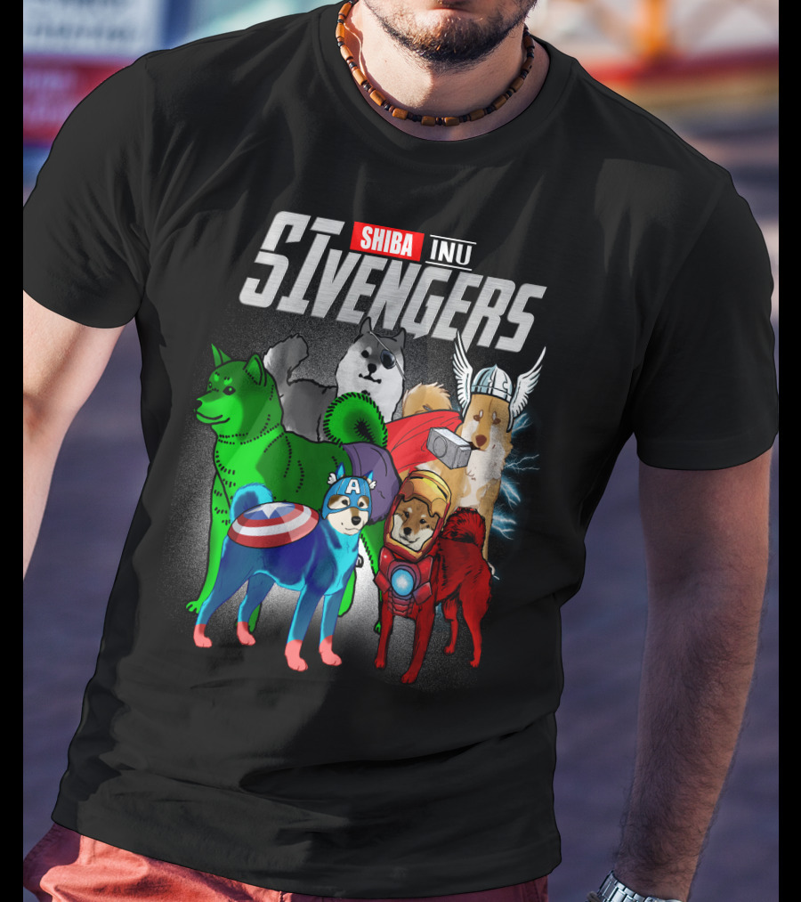 Shiba Inu SIvengers Dog Heroes Avengers T-Shirt