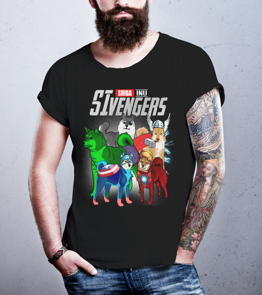 Shiba Inu SIvengers Dog Heroes Avengers T-Shirt