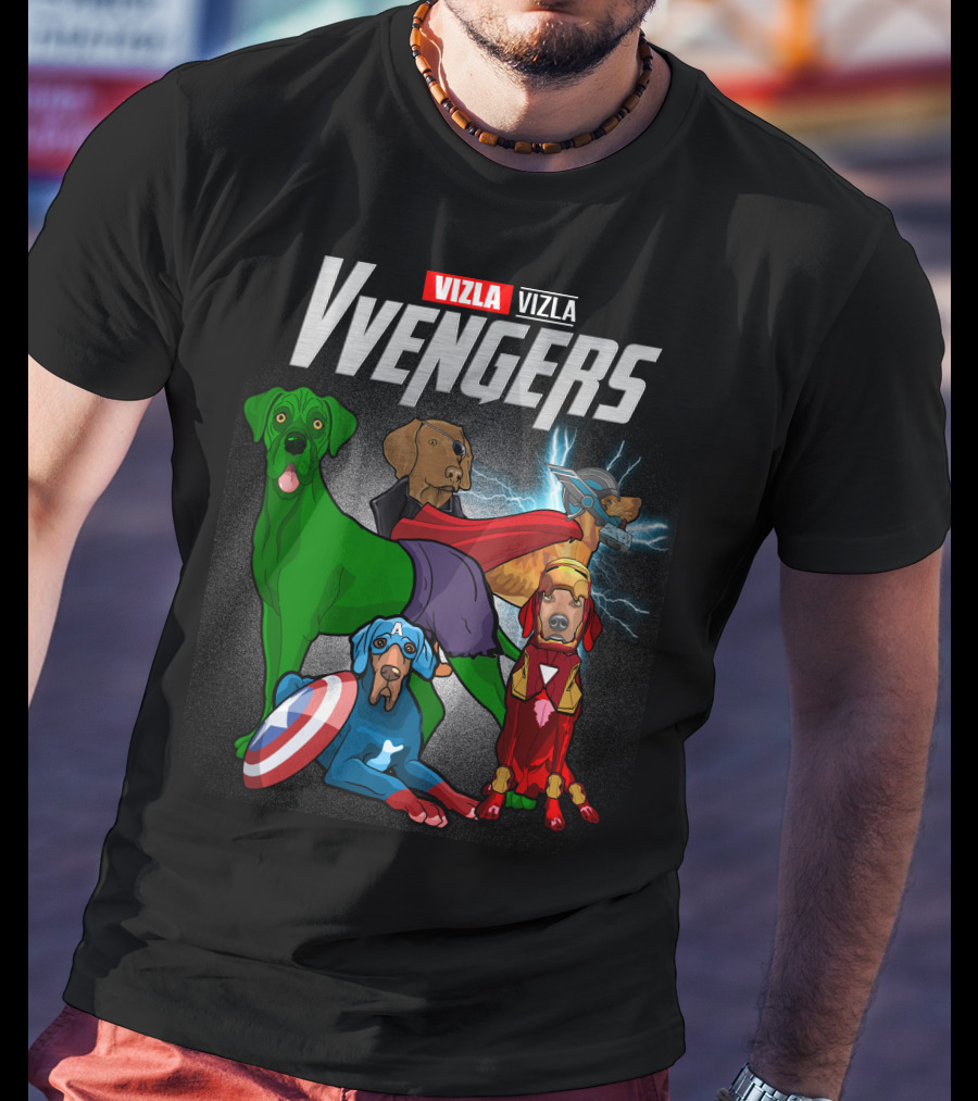 Vizla Vvengers Vizla Dogs Superhero T-Shirt