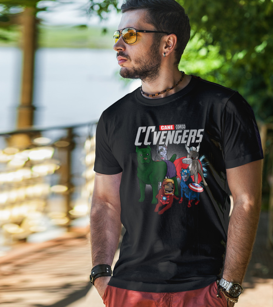Cane Corso CCvengers Dogs As Superheroes T-Shirt