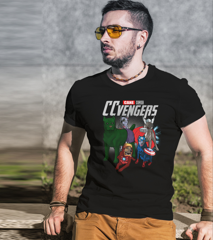 Cane Corso CCvengers Dogs As Superheroes T-Shirt