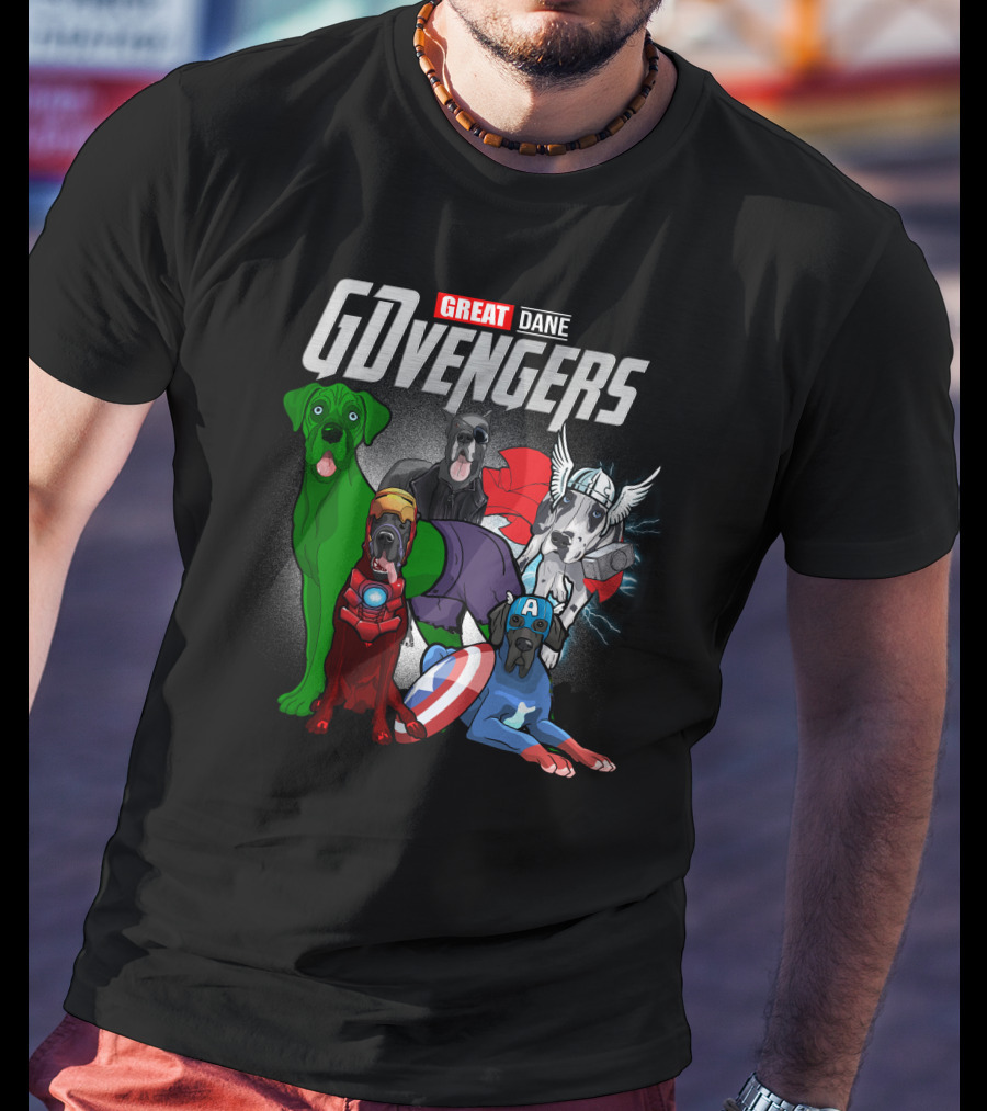 GDvengers Great Dane Superhero Dogs Avengers T-Shirt