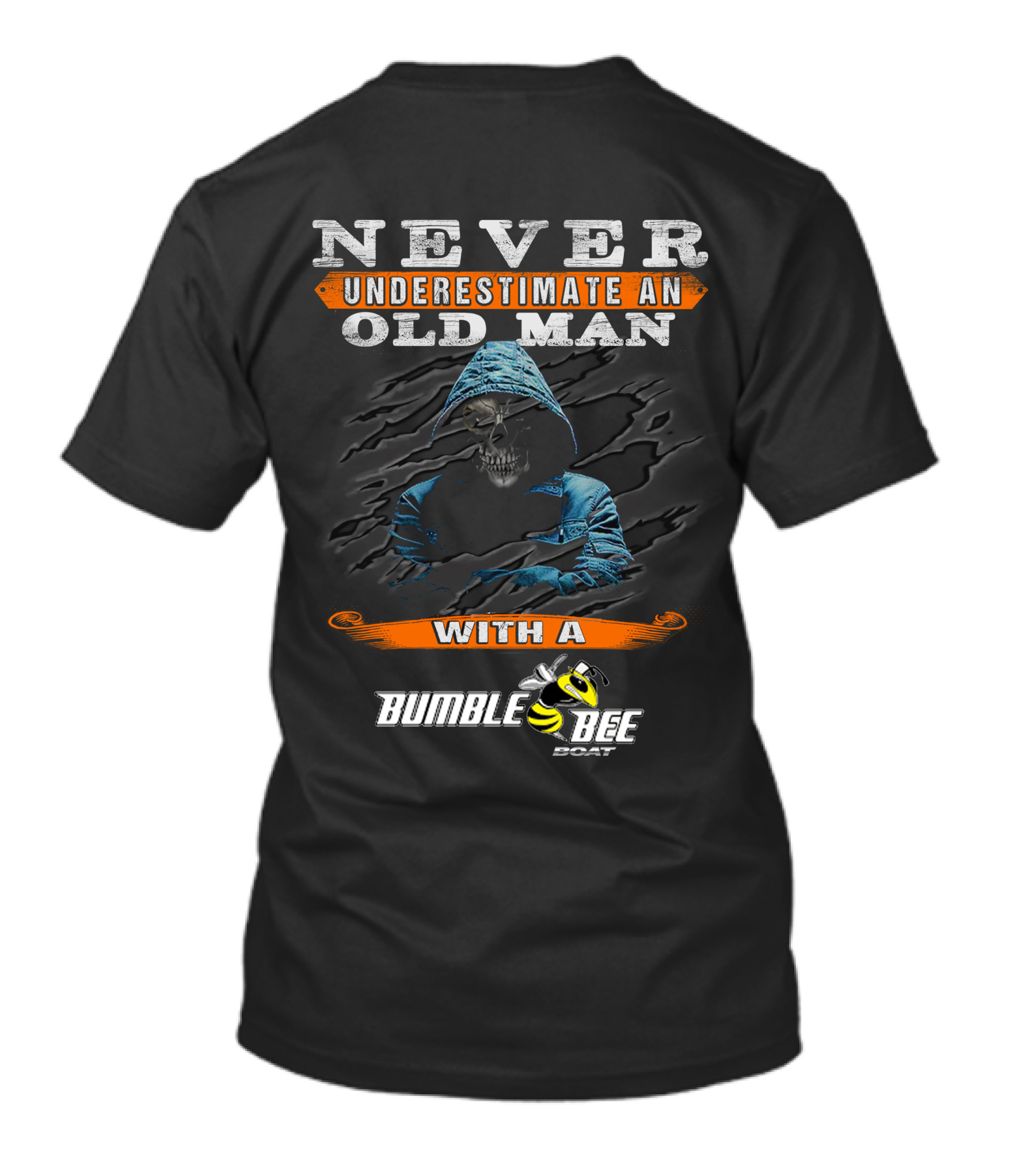 NEVER UNDERESTIMATE AN OLD MAN WITH A BUMBLE BEE BOAT T-Shirt