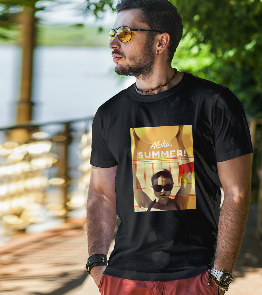 Aloha Summer Beach Ball Sunglasses Retro Vibes T-Shirt