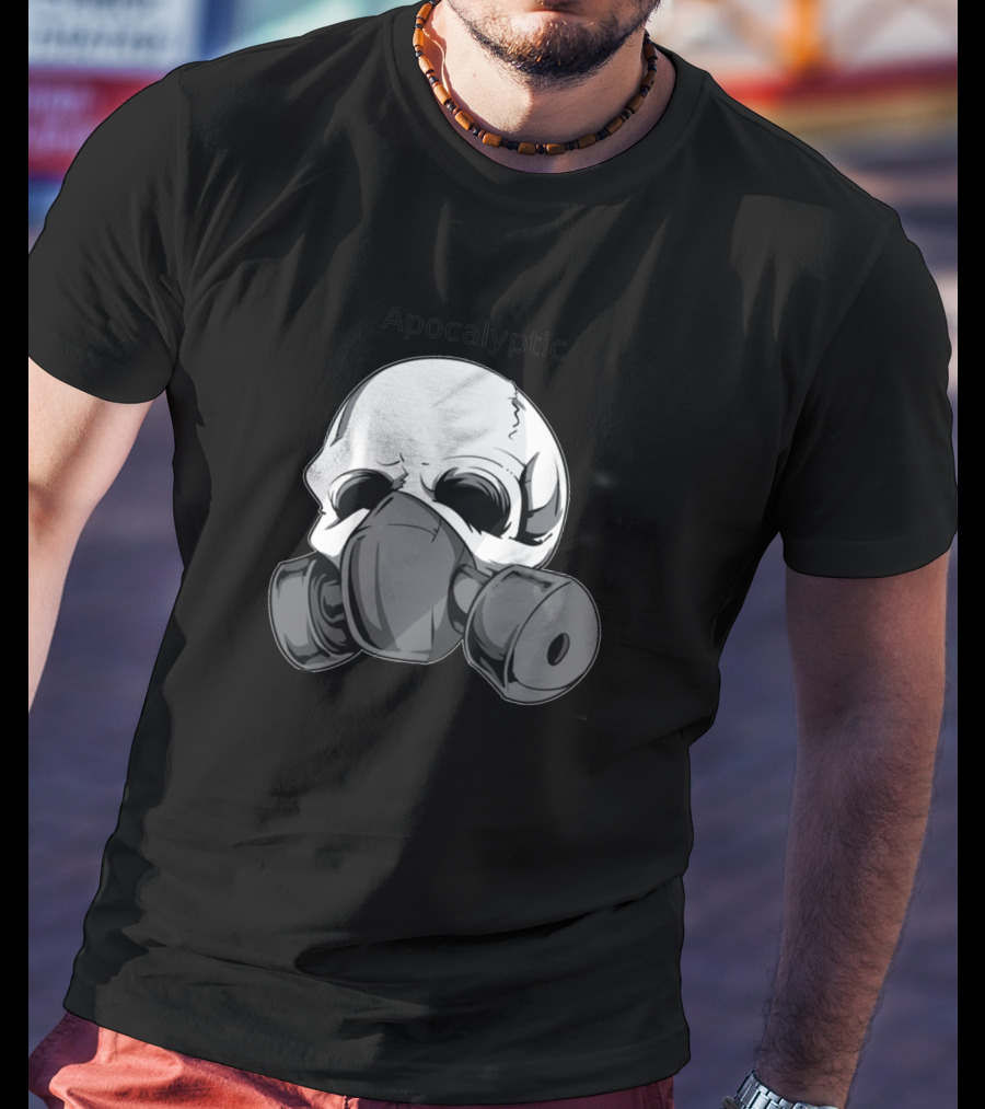 Apocalyptic Skull With Gas Mask 39688 T-Shirt