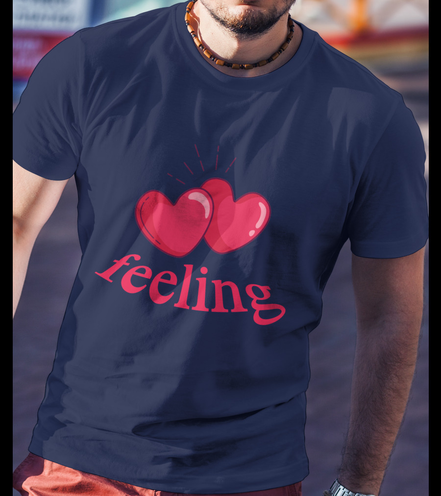 Feeling With Red Hearts Iconic T-Shirt