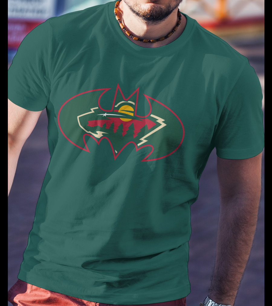 Minnesota Wild Batman Logo Mashup T-Shirt