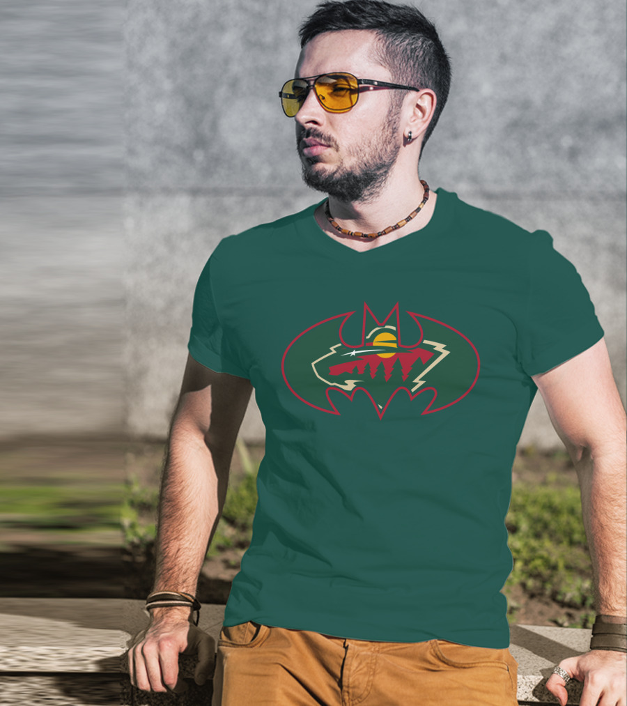 Minnesota Wild Batman Logo Mashup T-Shirt