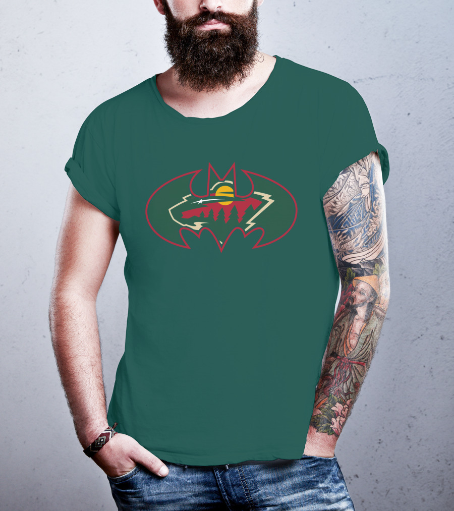 Minnesota Wild Batman Logo Mashup T-Shirt