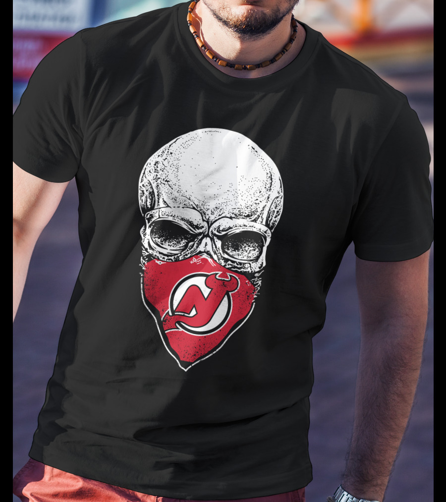 New Jersey Devils Skull Bandana T-Shirt