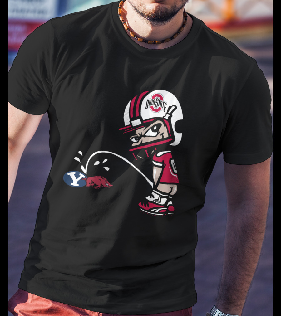 Ohio State Buckeyes Byu Razorbacks Football Cartoon T-Shirt