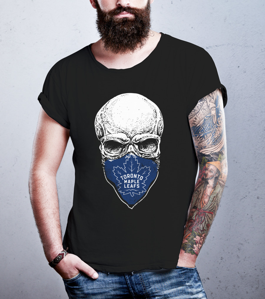 Toronto Maple Leafs Skull Face Mask T-Shirt