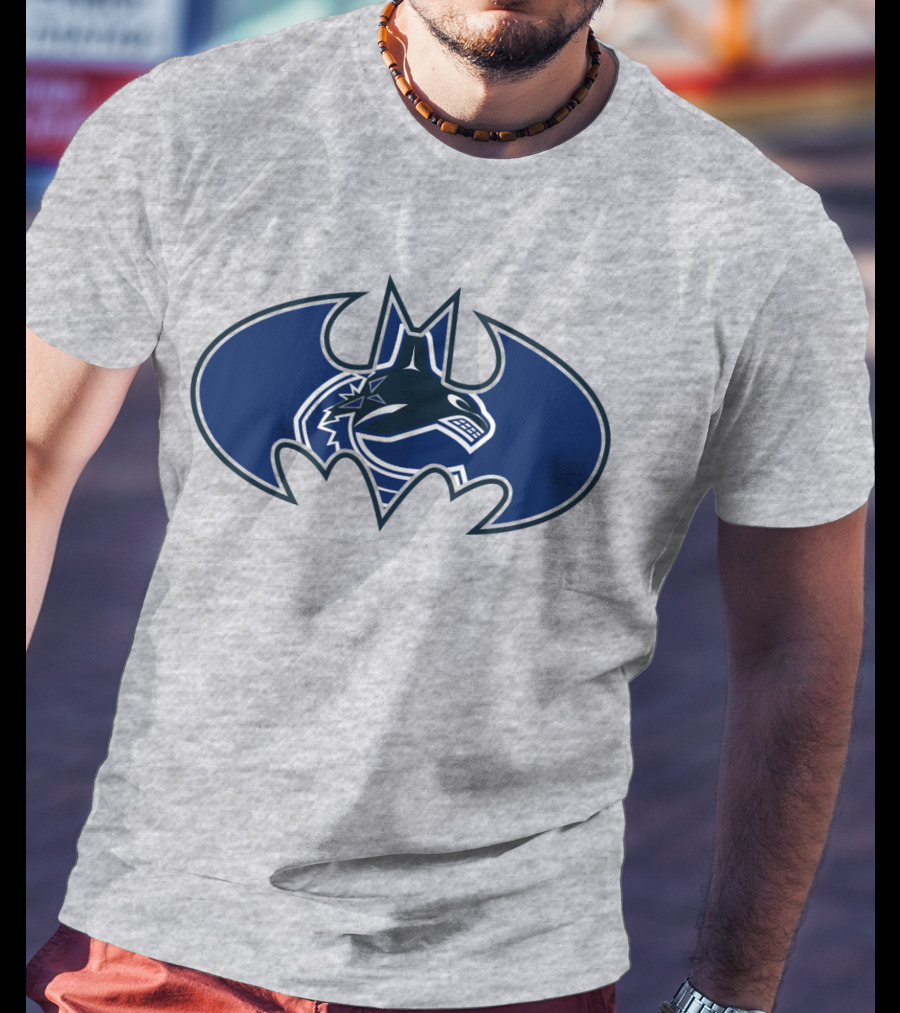 Vancouver Canucks Orca Batman Logo Fusion T-Shirt