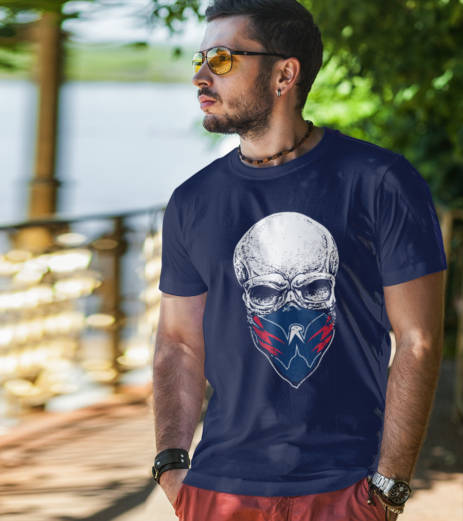 Washington Capitals Skull With Masked T-Shirt
