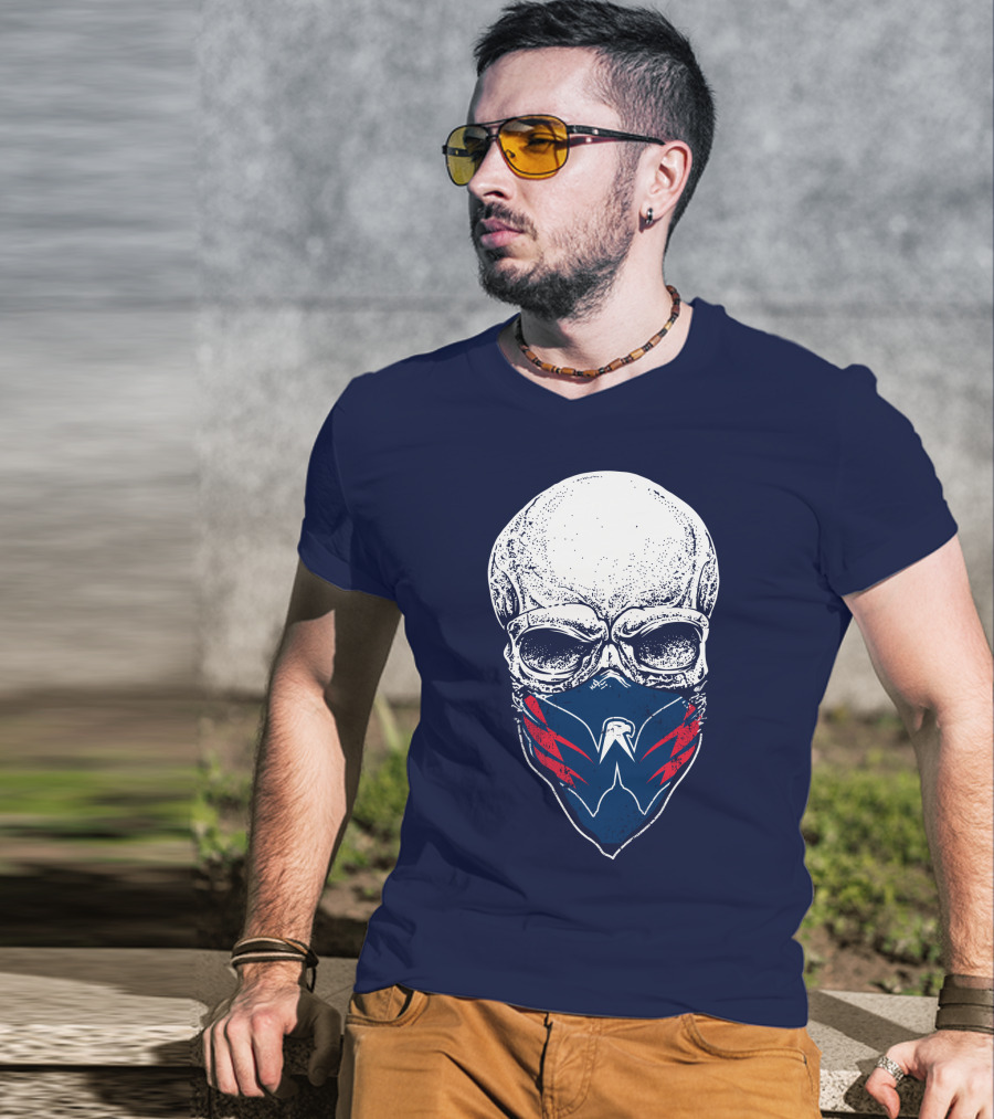 Washington Capitals Skull With Masked T-Shirt