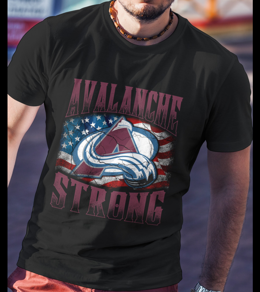 Avalanche Strong Colorado American Flag T-Shirt