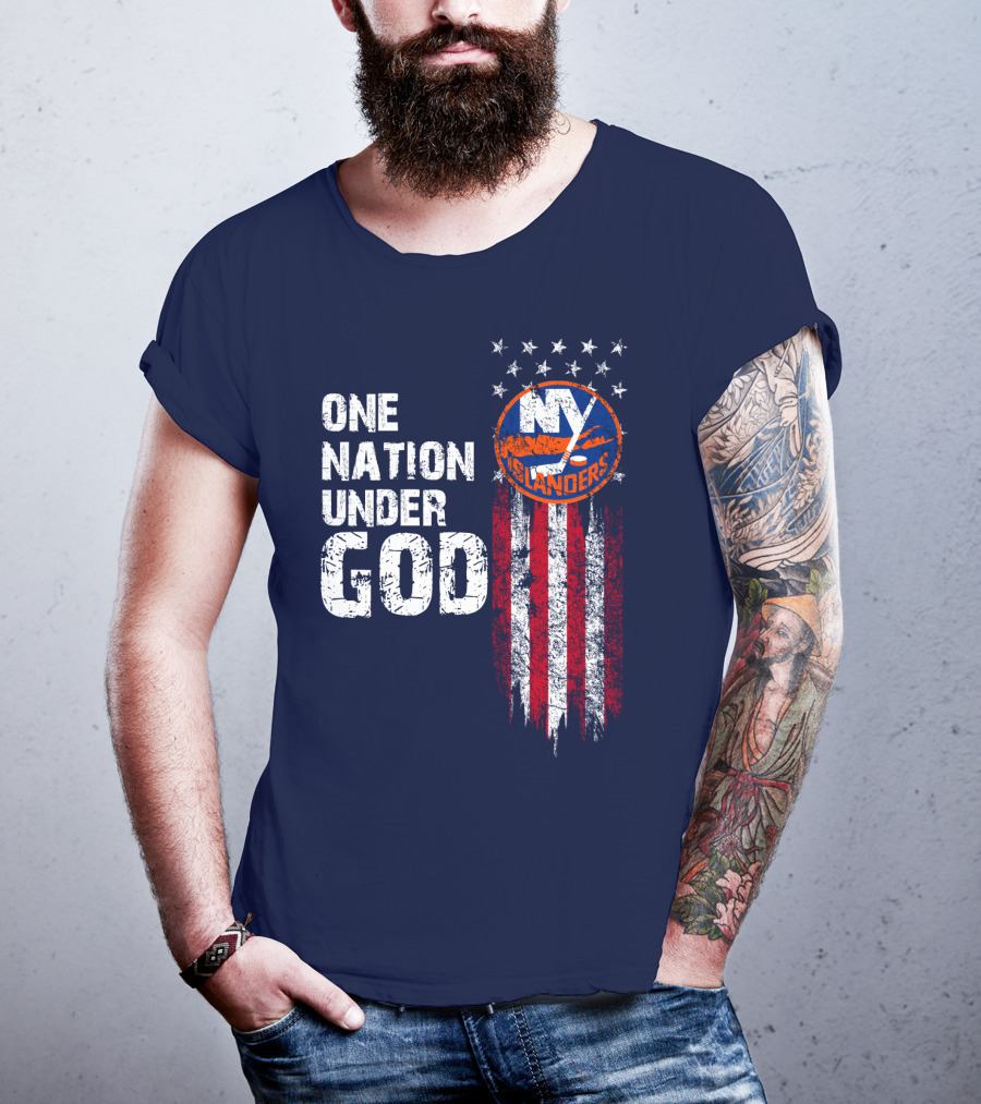One Nation Under God New York Islanders Stars And Stripes T-Shirt