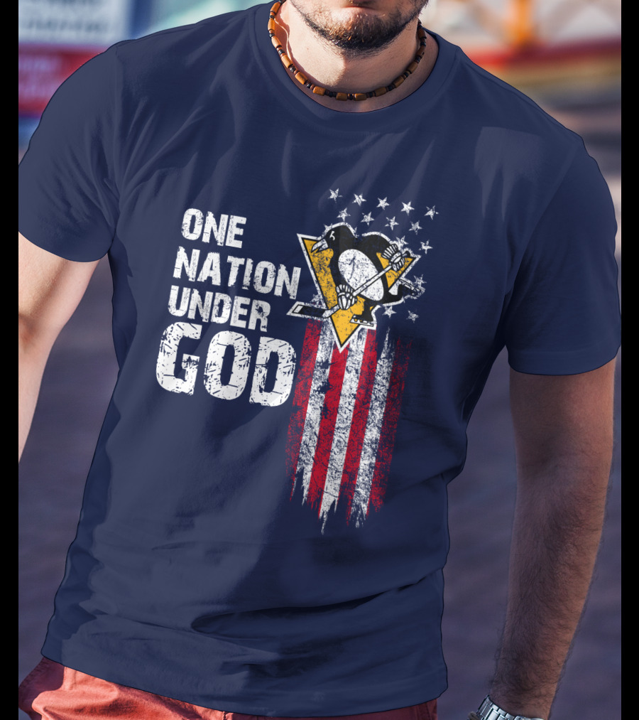 One Nation Under God Pittsburgh Penguins T-Shirt