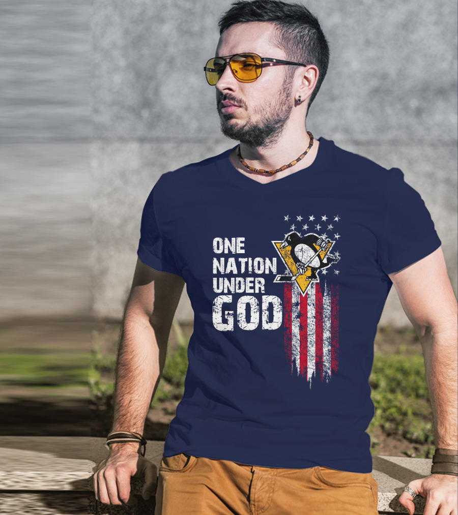 One Nation Under God Pittsburgh Penguins T-Shirt