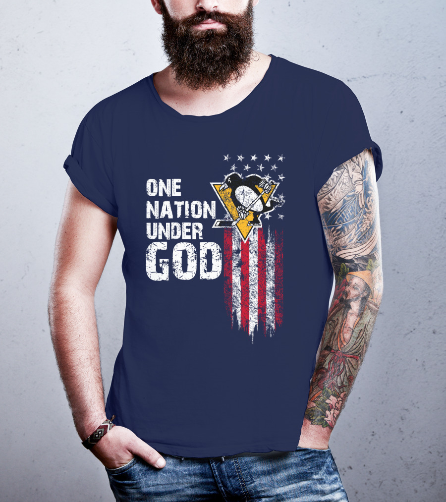 One Nation Under God Pittsburgh Penguins T-Shirt