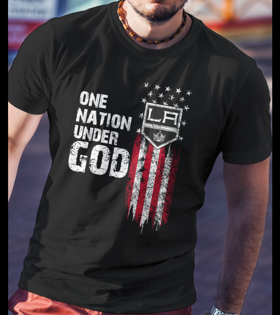 One Nation Under God La Kings American Flag T-Shirt