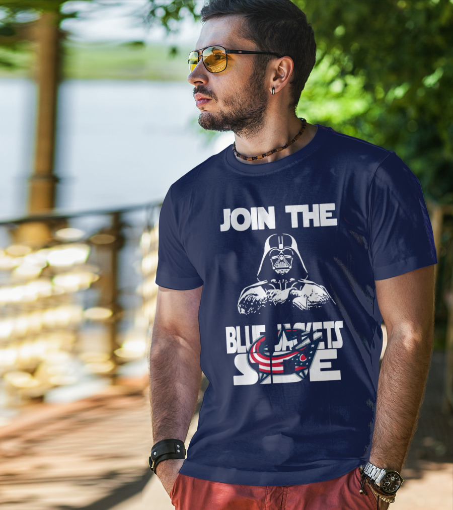 Join The Blue Jackets Side T-Shirt