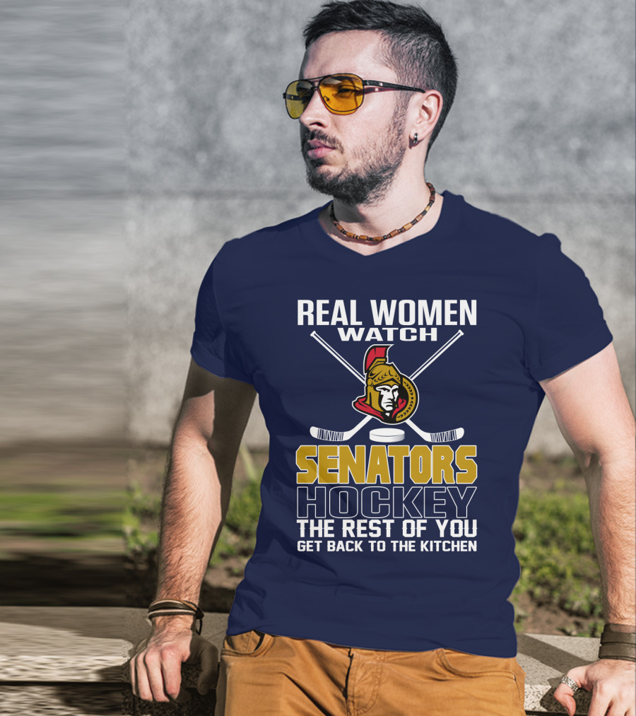 Real Women Watch Senators Hockey T-Shirt