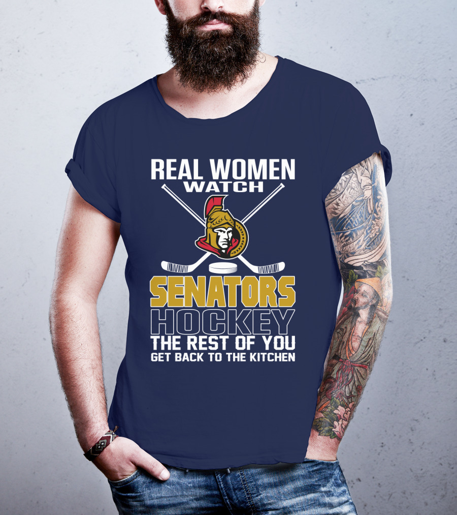 Real Women Watch Senators Hockey T-Shirt