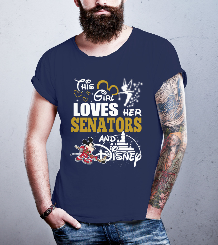 This Girl Loves Her Senators And Disney T-Shirt