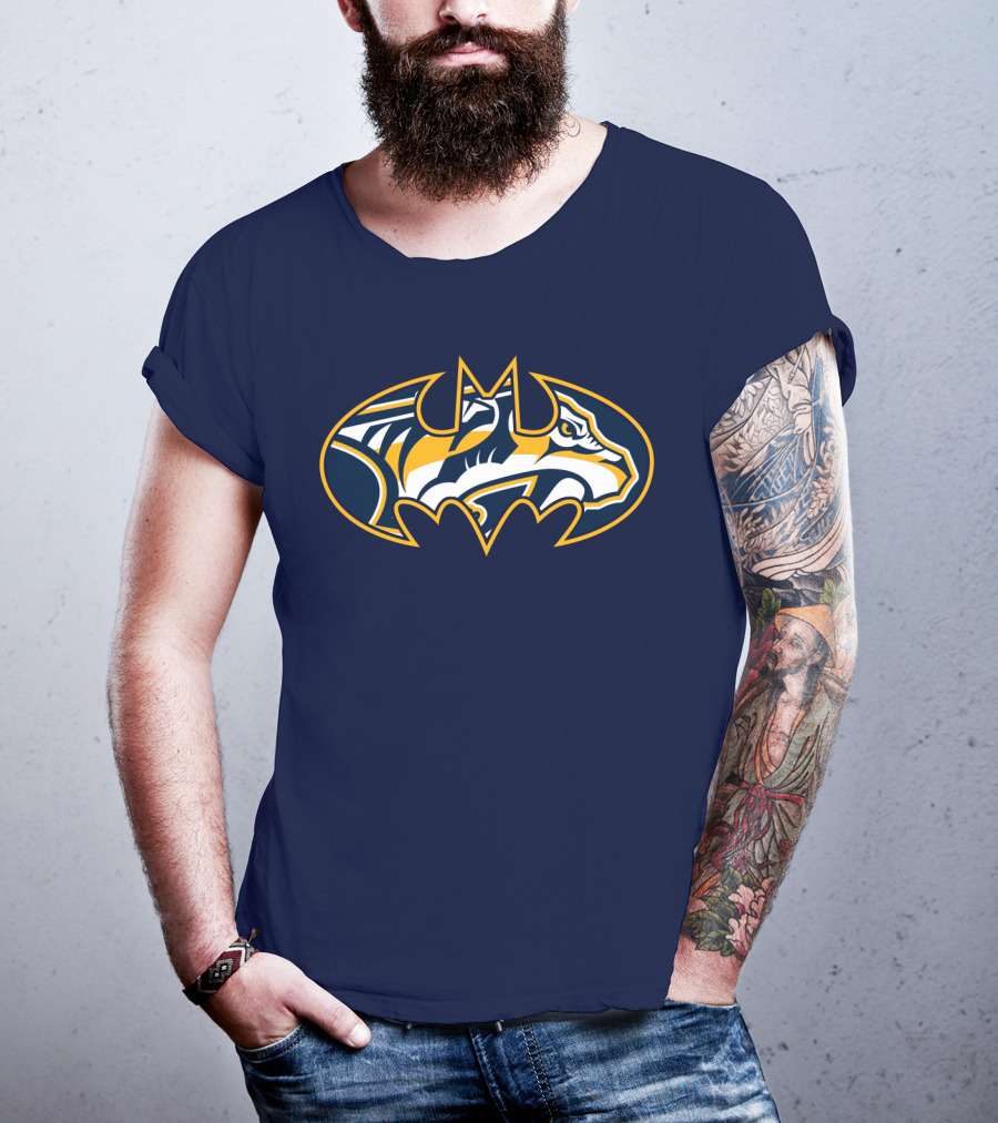 Nashville Predators Batman Logo Mashup T-Shirt