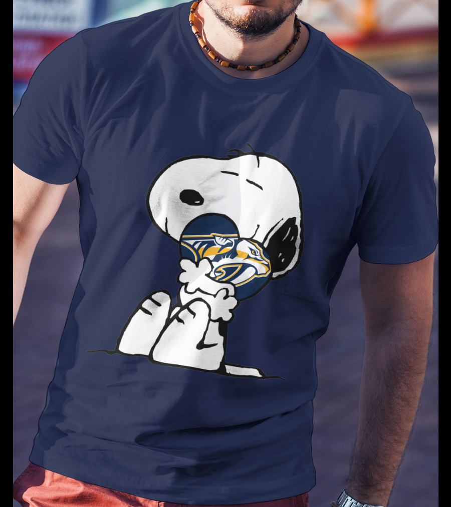 Snoopy Hugging Nashville Predators T-Shirt
