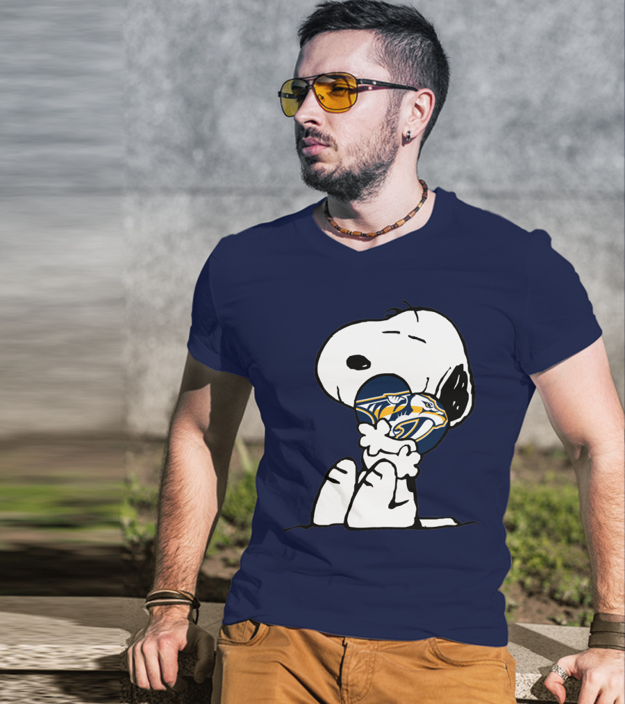 Snoopy Hugging Nashville Predators T-Shirt