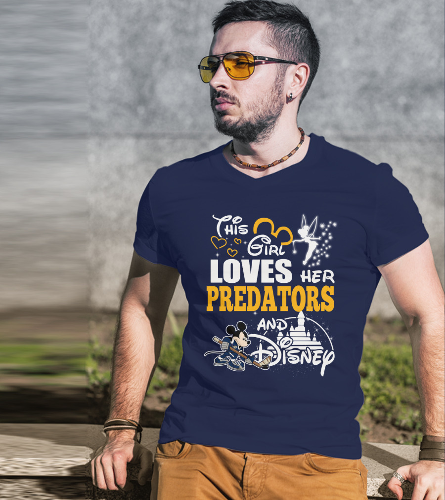 This Girl Loves Her Predators And Disney T-Shirt
