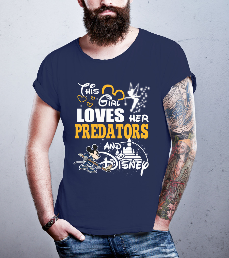 This Girl Loves Her Predators And Disney T-Shirt