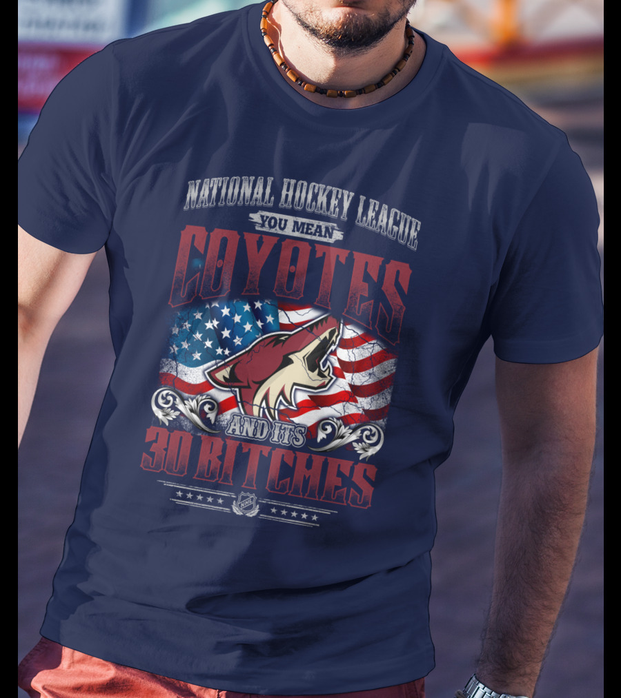 National Hockey League Coyotes And Its 30 Bitches American Flag T-Shirt