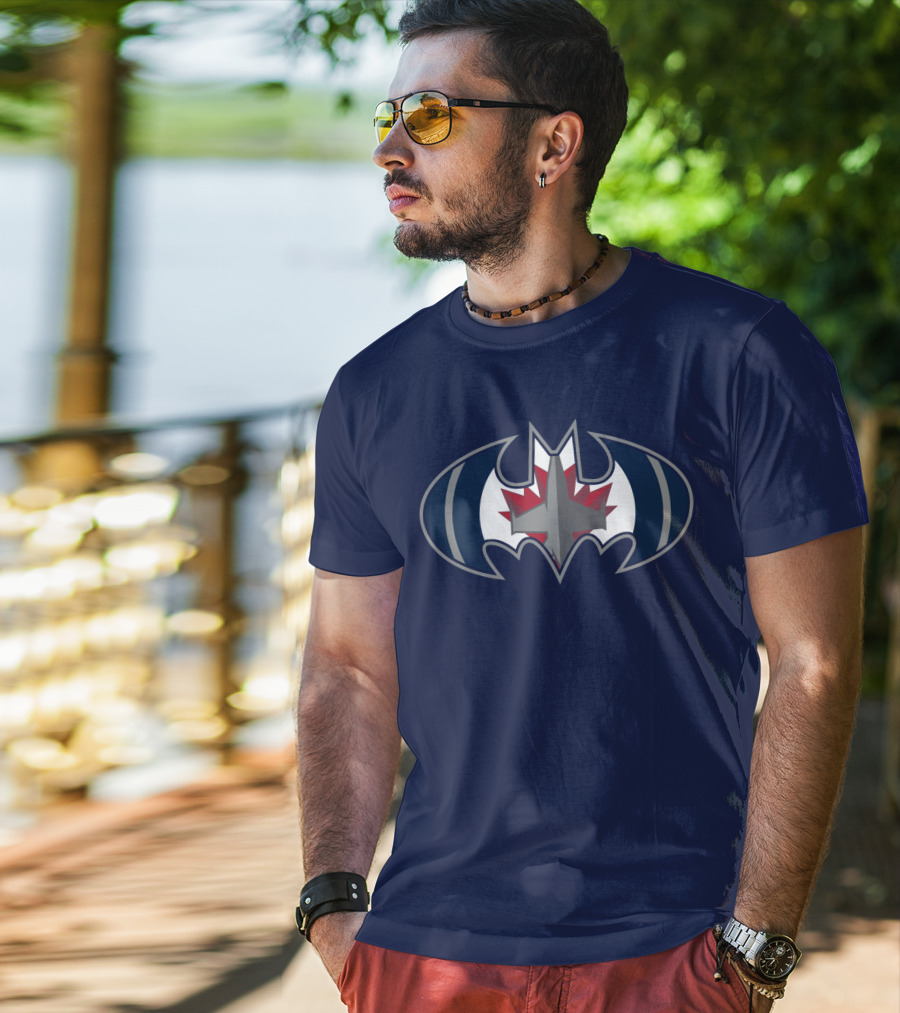 Winnipeg Jets Batman Logo Mashup T-Shirt