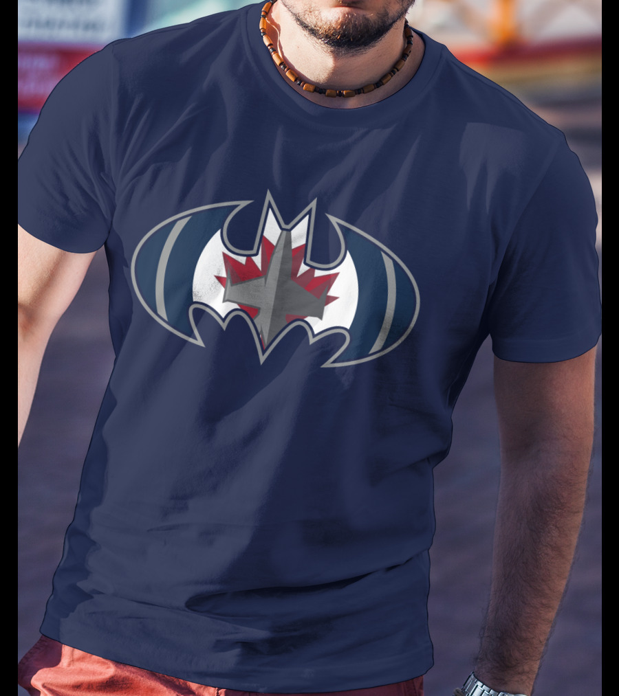 Winnipeg Jets Batman Logo Mashup T-Shirt