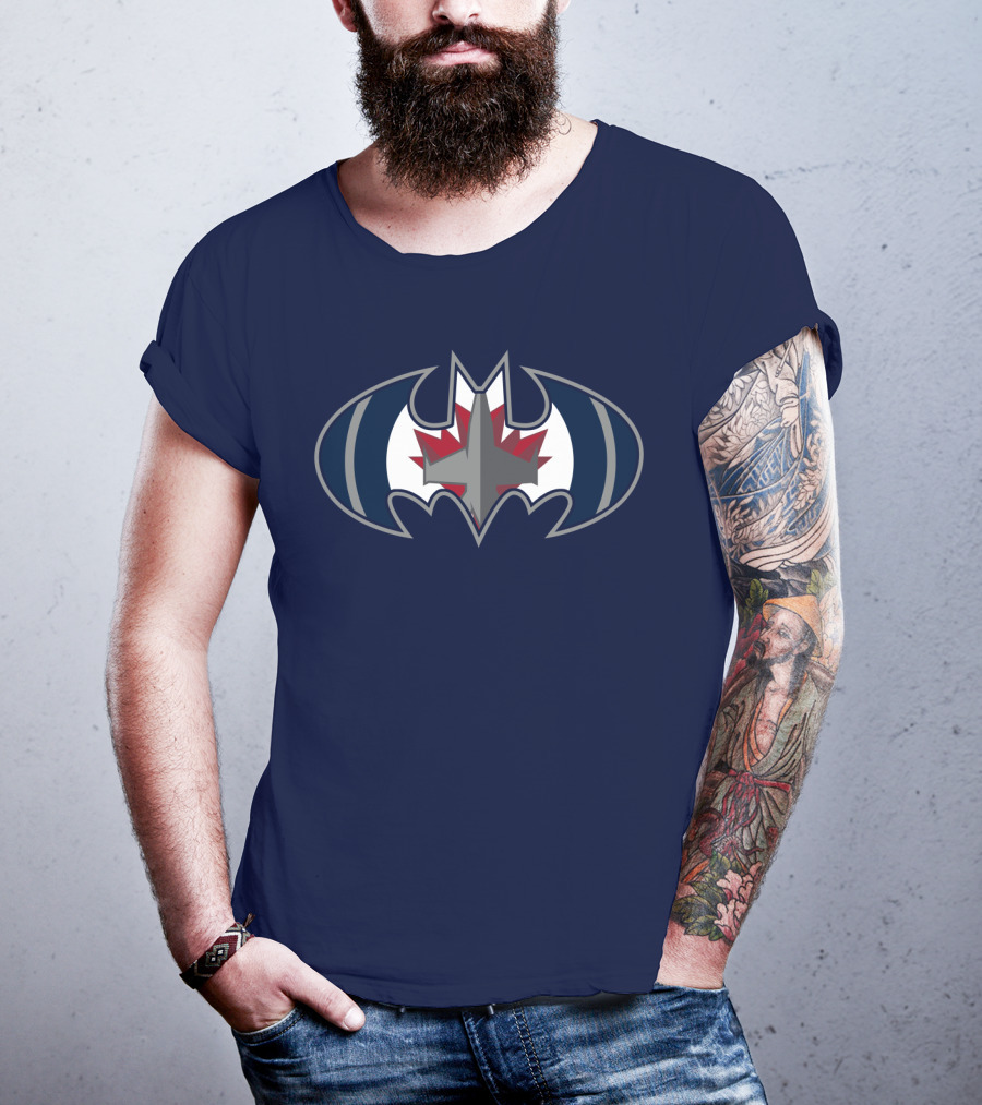 Winnipeg Jets Batman Logo Mashup T-Shirt