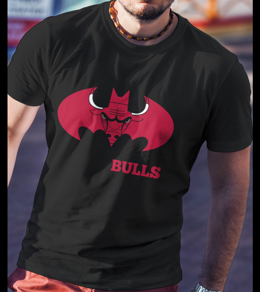 Bulls Batman Logo Mashup T-Shirt