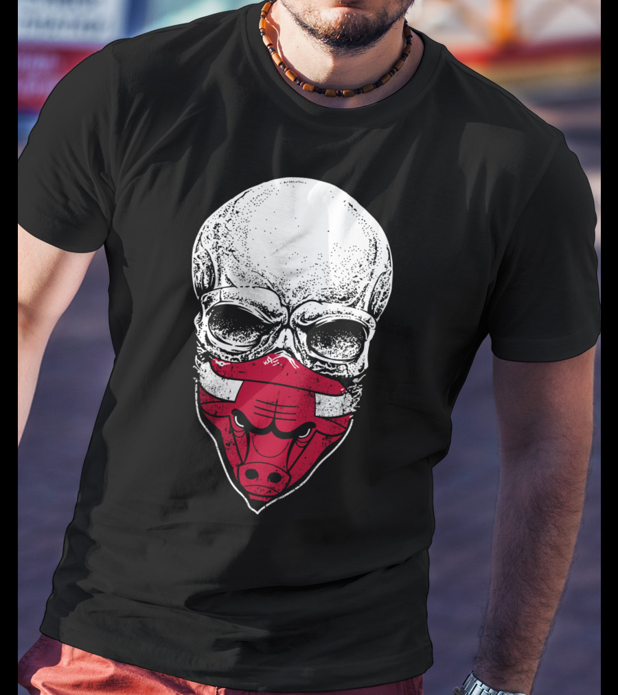 Chicago Bulls Skull Bulls Face T-Shirt
