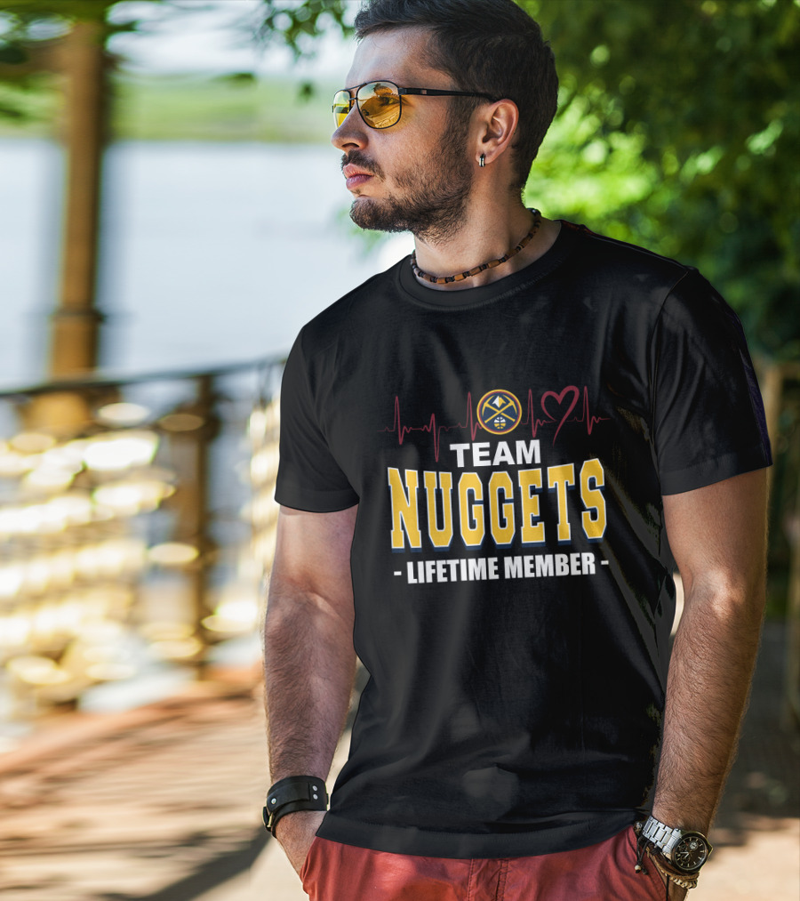 Team Denver Nuggets Heart Lifetime Member T-Shirt