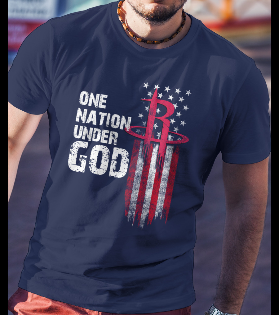 One Nation Under God Houston Rockets T-Shirt