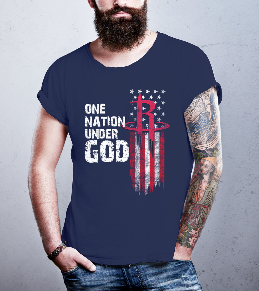 One Nation Under God Houston Rockets T-Shirt